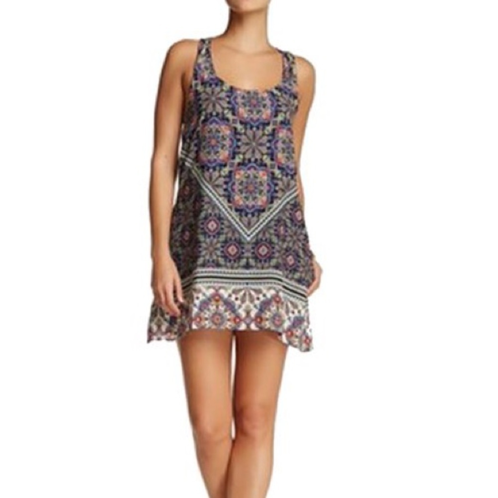 OOTD Trapeze Cutout-Back Tunic Dress, Size M, NWOT